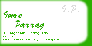 imre parrag business card